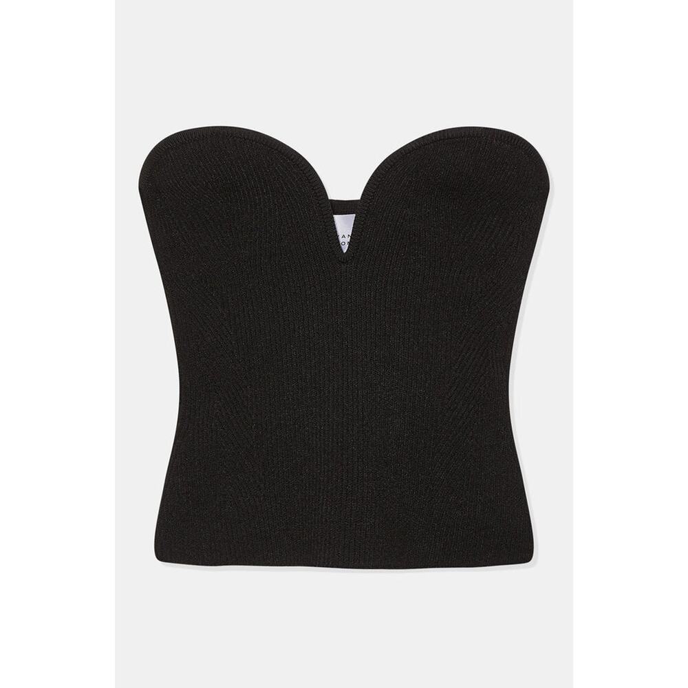 Galvan Thalia Strapless Top - M - Black